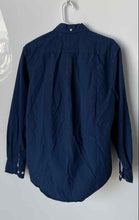 Load image into Gallery viewer, Tommy Hilfiger Mens Dark Blue Long Sleeve Custom Fit Button-Up Shirt Size M
