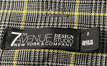 Load image into Gallery viewer, 7th Ave Design Studio NY &amp; Co Womens Black Multi Houndstooth Trouser Pants Sz 2
