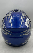 Load image into Gallery viewer, TCMT Unisex HY601 Blue &amp; Gray Printed Cushioned Motorcycle Helmet Size XL
