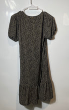 Load image into Gallery viewer, Michael Kors Womens Black Printed Short Sleeve Mini Wrap Dress Size Medium
