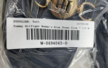 Load image into Gallery viewer, Tommy Hilfiger Womens Blue Leather Slip-On Round Toe Loafer Shoes Size 7 1/2 M
