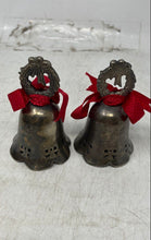 Load image into Gallery viewer, International Silver Co.Silver Plated Christmas 1997 Bell Wreath Ornaments 2 Pcs
