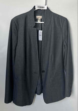 Load image into Gallery viewer, Loft Womens Gray Long Sleeve Notch Lapel One-Button Blazer Size 10 With Tag
