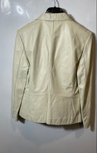 Load image into Gallery viewer, Kenneth Cole Womens Beige Leather Single Breasted One-Button Blazer Size S
