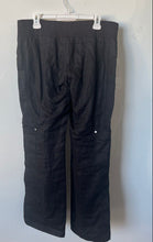 Load image into Gallery viewer, Bebe Womens Black Flat Front Elastic Waist Cargo Pants Size M Missing Drawstring
