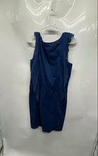 Load image into Gallery viewer, Gap Womens Navy Blue Ruffle Front Round Neck Sleeveless Sheath Dress Size 6
