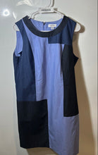 Load image into Gallery viewer, Calvin Klein Womens Blue Black Colorblock Sleeveless Sheath Dress Size 12
