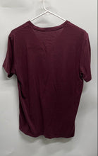 Load image into Gallery viewer, Armani Exchange Mens Burgundy Pima Cotton Short Sleeve V-Neck T-Shirt Size M
