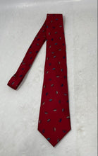Load image into Gallery viewer, Pierre Cardin Mens Red Printed Silk Adjustable Pointed Tie One Size
