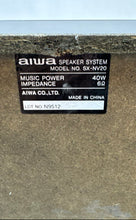 Load image into Gallery viewer, Lot Of 2 Pcs Aiwa SX-NV20 Black 40W Power Bookshelf Speaker System Not Tested
