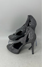 Load image into Gallery viewer, Michael Kors Womens Becky Silver Criss-Cross Stiletto Ankle Strap Heels Size 6M

