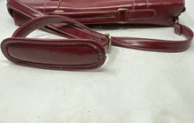 Load image into Gallery viewer, Ecosusi Womens Wilder Red Leather Adjustable Strap Double Buckle Flap Briefcase
