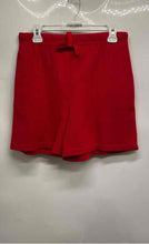 Load image into Gallery viewer, Express Womens Red Flat Front Elastic Waist Drawstring Sweat Shorts Size Medium
