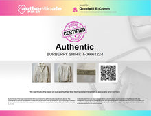 Load image into Gallery viewer, Authentic Burberry Brit Mens White Cotton Long Sleeve Button-Up Shirt Size S
