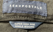 Load image into Gallery viewer, Aeropostale Womens Black Denim Stretch Super High Rise Ankle Jegging Jeans 12R
