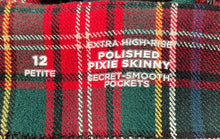 Load image into Gallery viewer, Old Navy Womens Multicolor Plaid Polished Pixie Skinny Ankle Pants Size 12
