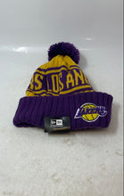 Load image into Gallery viewer, New Era Mens Yellow Purple Los Angeles Lakers NBA Basketball Beanie Hat One Size
