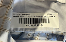 Load image into Gallery viewer, Banana Republic Mens Blue Check Fitted Long Sleeve Dress Shirt Size Medium
