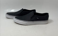Load image into Gallery viewer, Vans Womens Asher Black Leather Perforated Slip-On Sneaker Shoes Size 8.5
