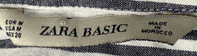 Load image into Gallery viewer, Zara Basic Womens Multicolor Striped Long Sleeve Collared Blouse Top Size M

