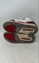 Load image into Gallery viewer, Nike Boys Air Jordan 3 DM0967-160 White Red Gray Lace-Up Sneakers Shoes Sz 3.5Y
