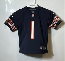 Load image into Gallery viewer, Nike Kids Blue On Field NFL Chicago Bears #1 Justin Fields Football Jersey Sz M
