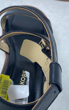 Load image into Gallery viewer, Michael Kors Womens Black Leather Crossover Strap Espadrille Sandals Size 8M
