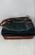 Load image into Gallery viewer, Club Royal Hunter Womens Dark Green And Brown Trim Leather Shoulder Bag Purse
