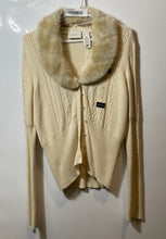 Load image into Gallery viewer, Liz Claiborne Womens Beige Long Sleeve Knitted Cardigan Sweater Size Large
