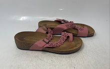 Load image into Gallery viewer, A. Giannetti Womens Pink Leather Wedge Heel Thong Sandals Size 9 Made In Italy
