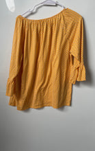 Load image into Gallery viewer, Michael Kors Womens Yellow Floral Print 3/4 Sleeve Blouse Top Size Large
