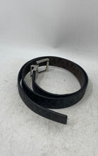 Load image into Gallery viewer, Michael Kors Womens Black Signature Print Adjustable Buckle Reversible Belt
