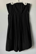 Load image into Gallery viewer, Zara Womens Black Pleated Strapless Side Zip Square Neck Mini Dress Size Small
