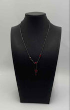 Load image into Gallery viewer, Authentic Givenchy Women's Gunmetal Red Crystal Accent Necklace

