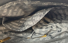 Load image into Gallery viewer, Steve Madden Womens Black Croc Embossed Leather Charm Zipper Shoulder Bag
