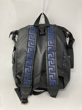 Load image into Gallery viewer, Versace Parfums Womens Black Outer Pocket Adjustable Strap Travel Backpack
