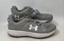 Load image into Gallery viewer, Under Armour Mens Yard TF 3025593-102 Gray Lace-Up Baseball Shoes Size 11
