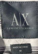Load image into Gallery viewer, Armani Exchange Mens White Striped Long Sleeve Collared Button-Up Shirt Size M
