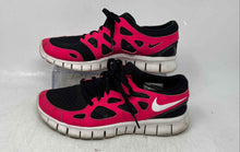 Load image into Gallery viewer, Nike Womens Free Run 2 Black White Pink Lace-Up Sneaker Shoes Size 7.5

