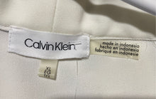 Load image into Gallery viewer, Calvin Klein Womens White 3/4 Sleeve V-Neck Regular Fit Blouse Top Size XL
