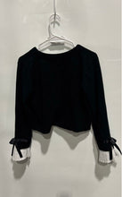 Load image into Gallery viewer, Amelie Rêveur Womens Black Open Front Cropped Cardigan Sweater Size S/M
