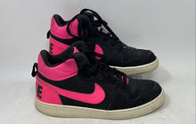 Load image into Gallery viewer, Nike Kids Court Borough Mid 845107-006 Black Pink Sneaker Shoes Size 7
