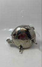 Load image into Gallery viewer, Silver-Tone Engraved Tableware Four Footed Top Handle Lidded Teapot
