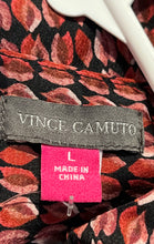Load image into Gallery viewer, Vince Camuto Womens Multicolor Printed Long Sleeve Draped Blouse Top Size L
