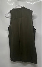 Load image into Gallery viewer, Banana Republic Womens Green Classic Fit Sleeveless Ruffle Blouse Top Size M
