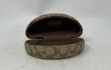 Load image into Gallery viewer, Coach Mens Beige Signature Print Hard Clamshell Sunglasses Case
