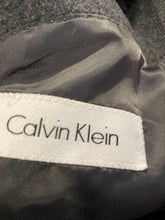 Load image into Gallery viewer, Calvin Klein Mens Gray Long Sleeve Notch Lapel Overcoat Jacket Size 46L
