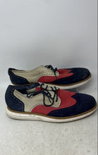 Load image into Gallery viewer, Cole Haan Mens LunarGrand Blue Red Beige Wingtip Leather Oxford Shoes Size 9.5M
