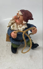 Load image into Gallery viewer, Multicolor Decorative Collectible Garden Gnome Sitting On Swing Figurine
