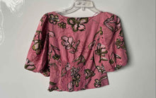 Load image into Gallery viewer, Zara Womens Pink Floral Puff Sleeve Square Neck Smocked Back Blouse Top Size M
